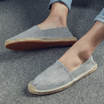 Fashionable Breathable Canvas Shoes Summer Linen Men