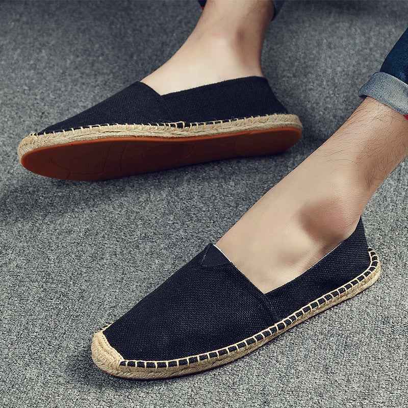 Fashionable Breathable Canvas Shoes Summer Linen Men
