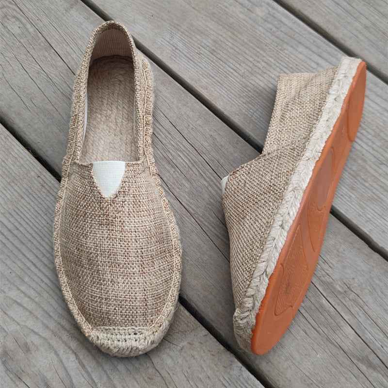 Fashionable Breathable Canvas Shoes Summer Linen Men
