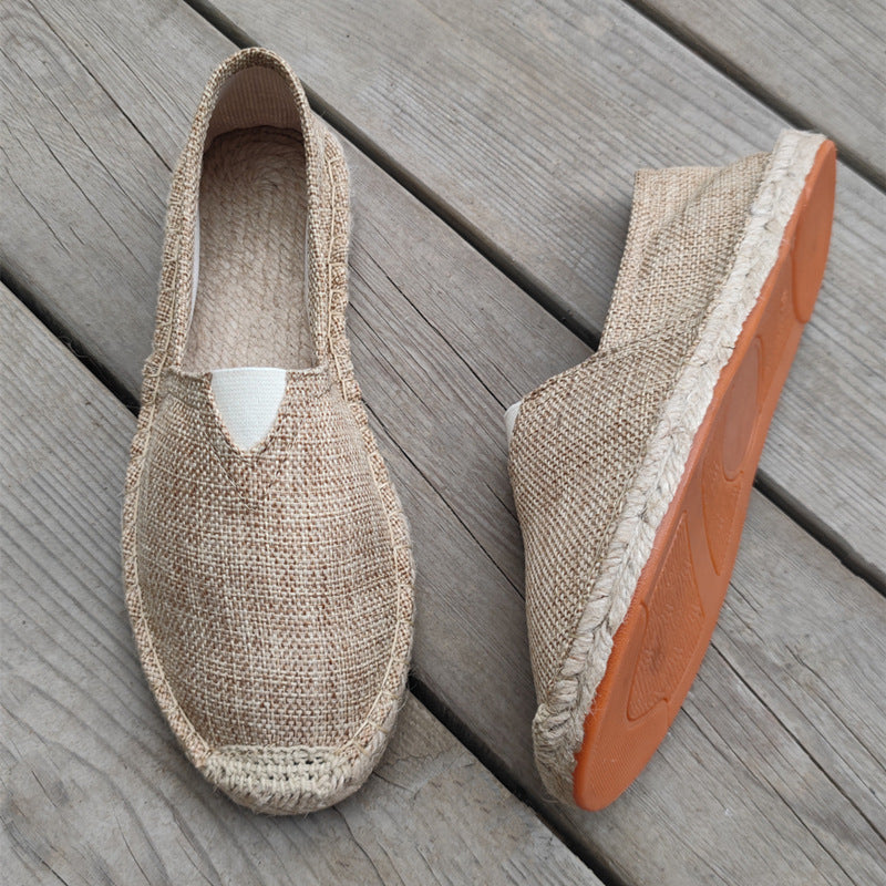 Fashionable Breathable Canvas Shoes Summer Linen Men