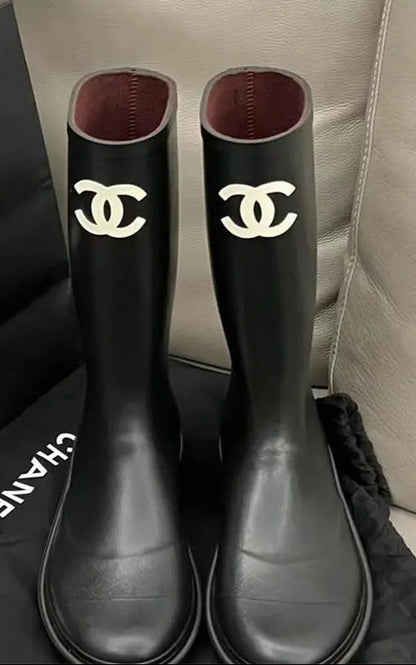 Elegant Classic Waterproof Tall Boots – Timeless Style & Comfort - ThePoshLabel