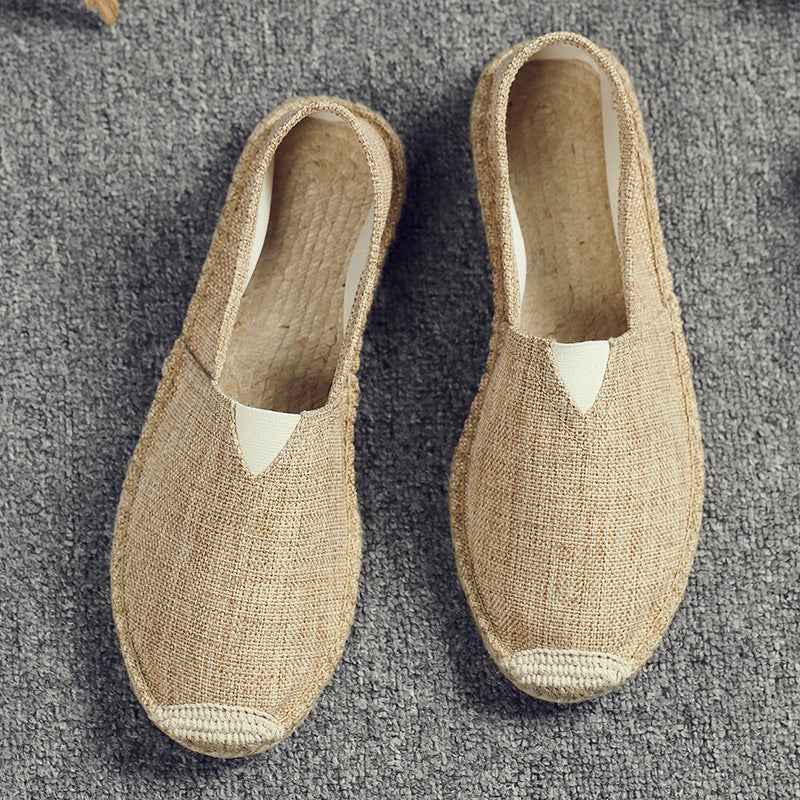 Fashionable Breathable Canvas Shoes Summer Linen Men