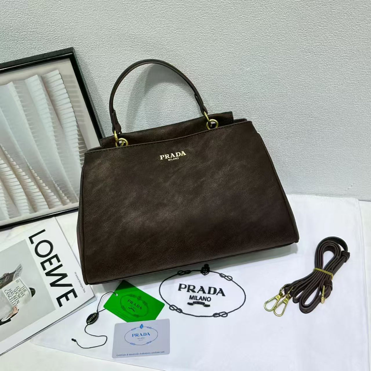 Suede Handbag