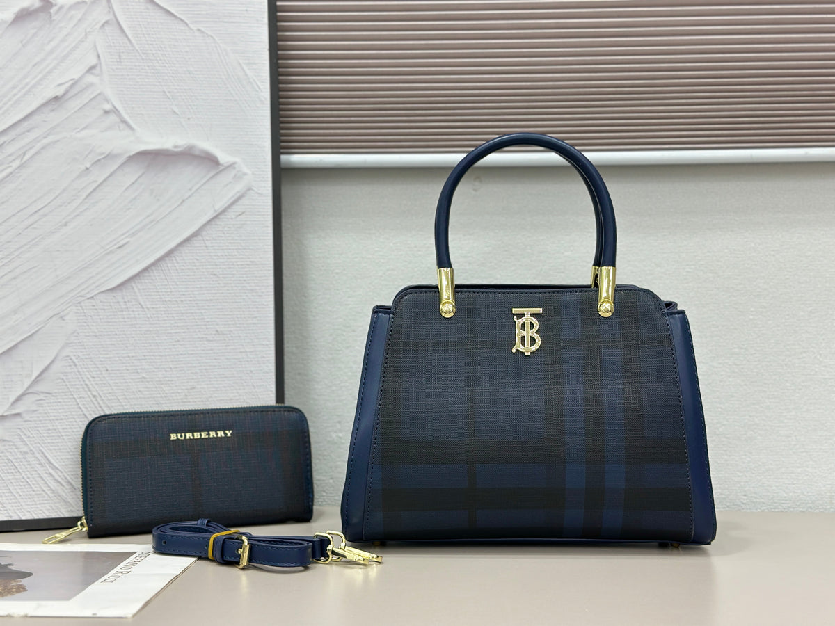 Plaid Top-Handle Satchel Bag