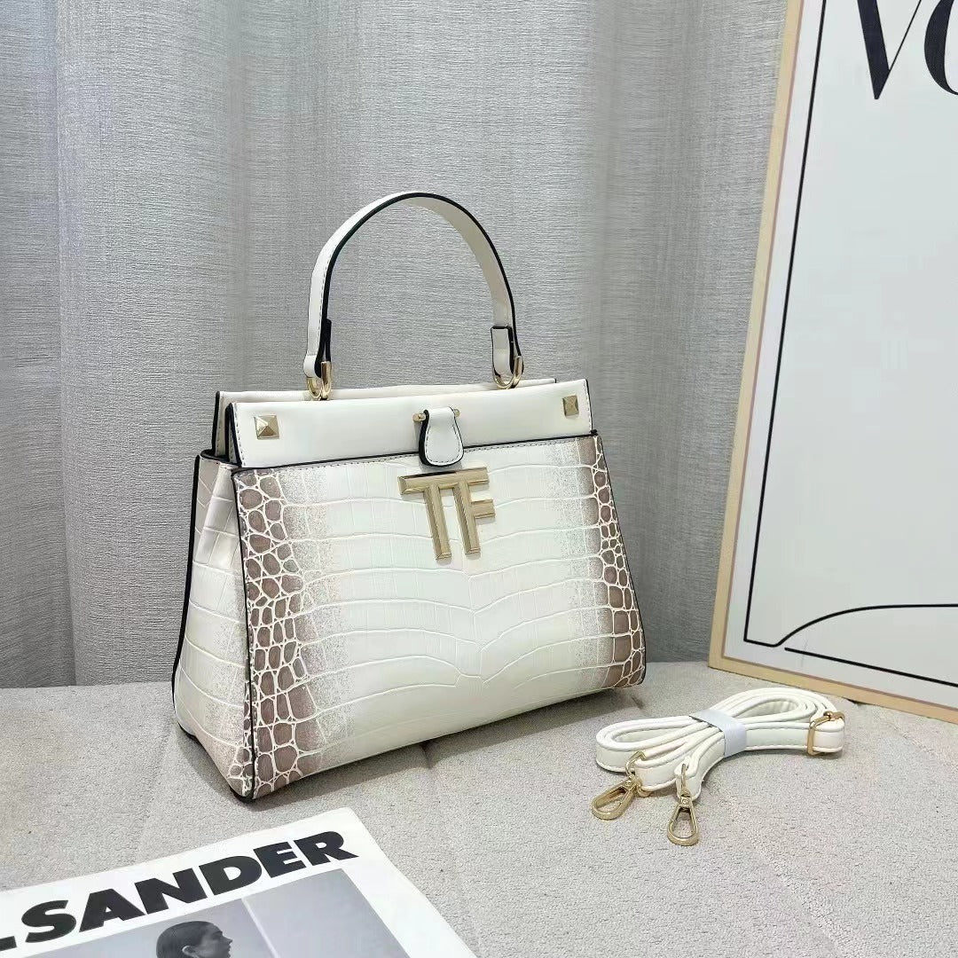 Crocodile-Embossed Bag