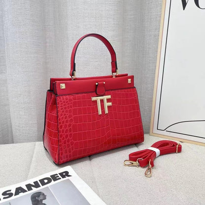Crocodile-Embossed Bag