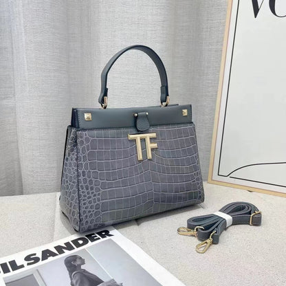 Crocodile-Embossed Bag